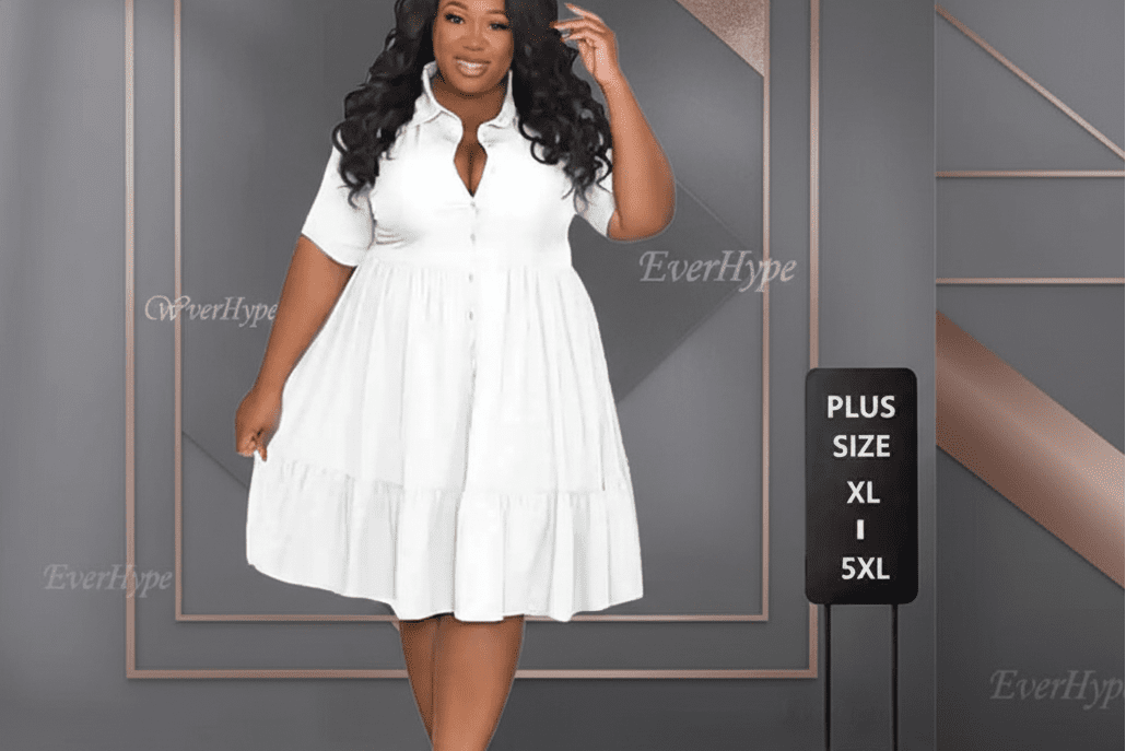 Plus Size Ball Gown Mini Dress - Elegant Casual Summer Dress | EverHype 2026 - EverHype