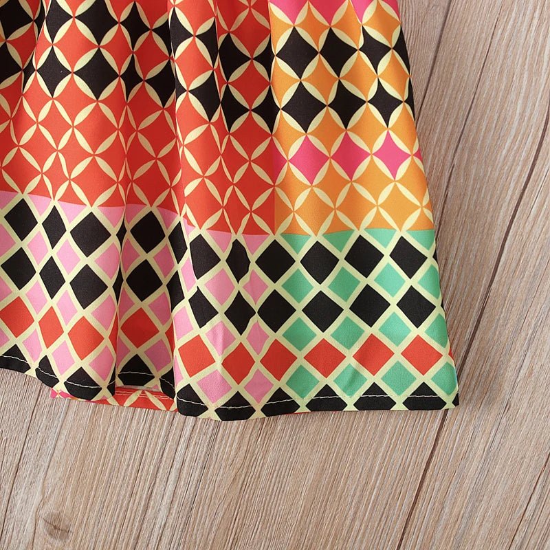 Girls Bohemian Summer Dress - African Print Sleeveless Backless Dress - EverHype