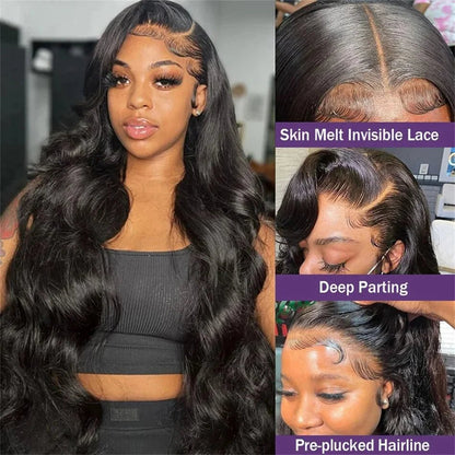 30 38 Inch Body Wave Lace Front Human Hair Wigs For Women 13x4 Hd Brazilian Hair Wigs 13x6 Lace Front Wig Human Hair for Women - EverHype