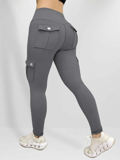 Plus Size Butt Lift Leggings with Pockets - EverHype
