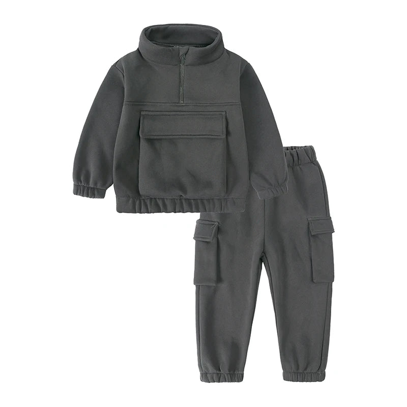 Kids 2 - Piece Fleece Set - Warm Sweatshirt & Pants for Boys & Girls - EverHype