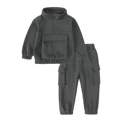 Kids 2 - Piece Fleece Set - Warm Sweatshirt & Pants for Boys & Girls - EverHype