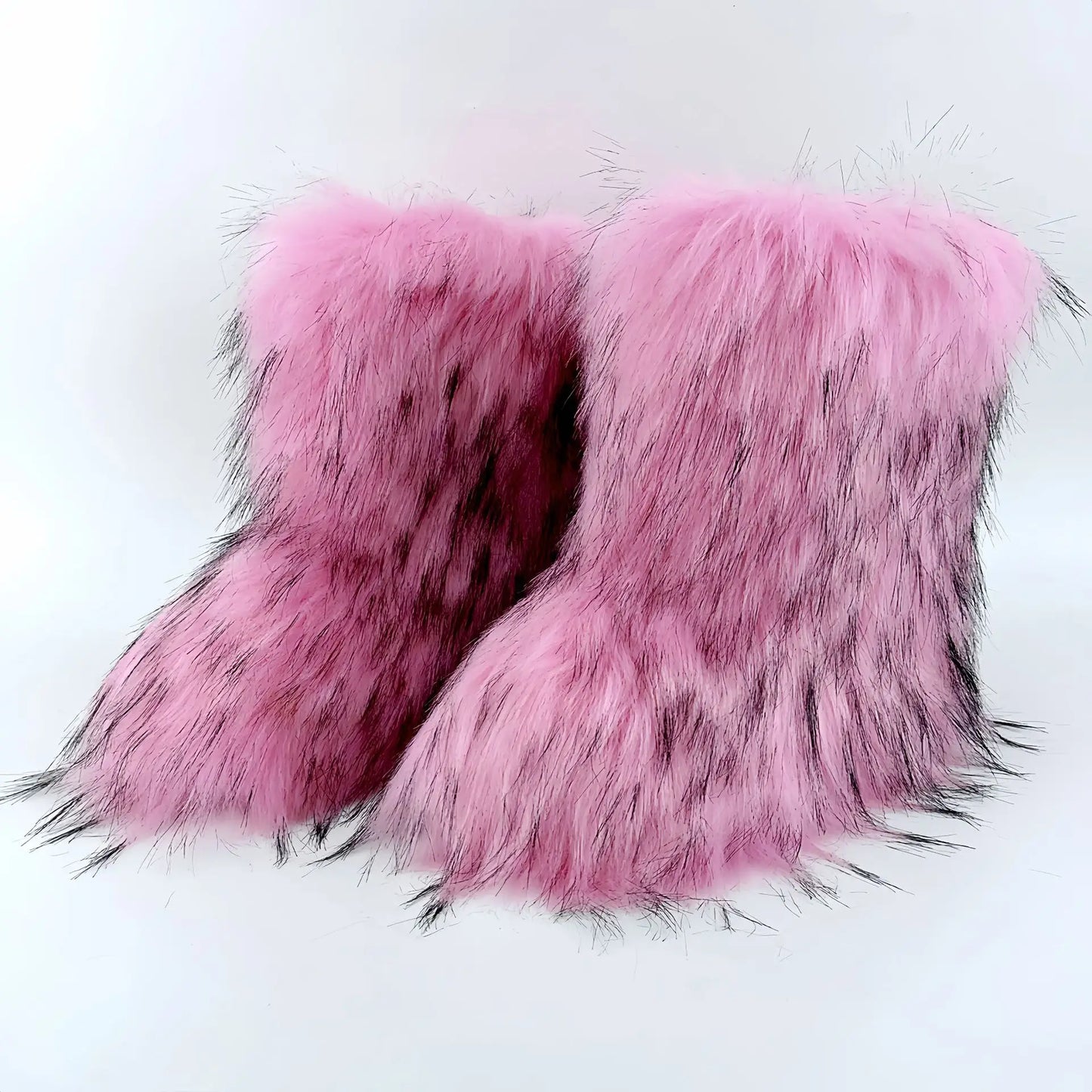 Winter Fluffy Faux Fox Fur Boots - Luxury Warm Snow Boots - EverHype