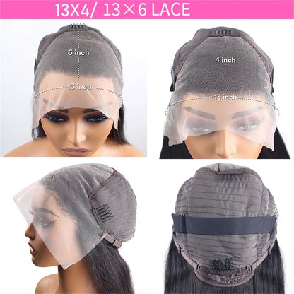 30 38 Inch Body Wave Lace Front Human Hair Wigs For Women 13x4 Hd Brazilian Hair Wigs 13x6 Lace Front Wig Human Hair for Women - EverHype