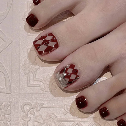 Summer Toenails Press - On Nails - Cute False Toe Nails for Girls - EverHype
