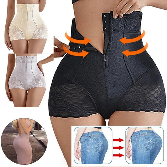 2023 New Tummy Control Panties Women Zipper Body Shaper High Waist Shaper Pants Seamless Shapewear Postpartum Panties - EverHype