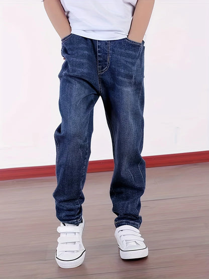 Boys Straight Jeans - Classic Denim Pants for Kids Ages 4 - 11 - EverHype