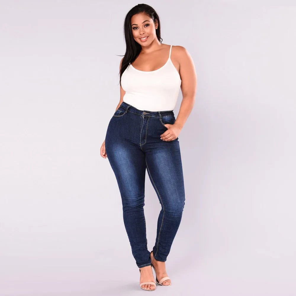 Plus Size High Waist Jeans - Stretchy Skinny Denim Pencil Pants | 2XL - 7XL - EverHype