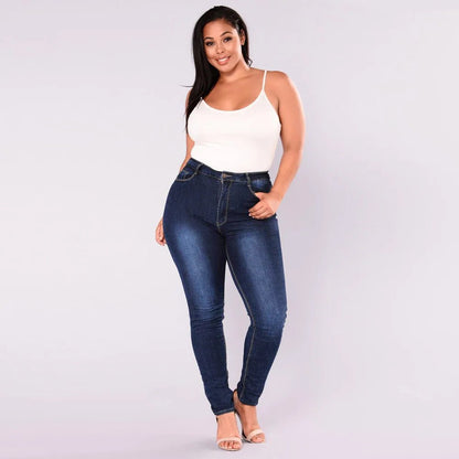 Plus Size High Waist Jeans - Stretchy Skinny Denim Pencil Pants | 2XL - 7XL - EverHype