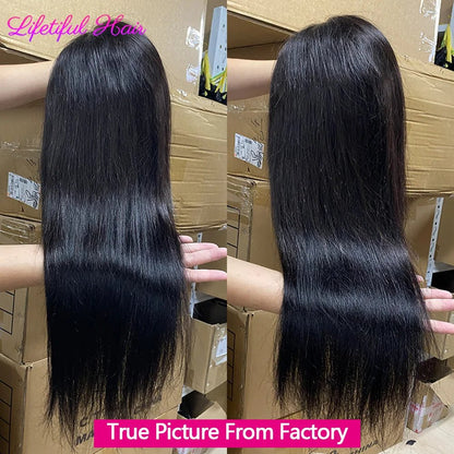 Lifetiful Glueless Human Hair Wig Ready To Wear Straight Transprent 4x4 Lace Closure Wigs For Women Glueless Wigs Human Hair - EverHype