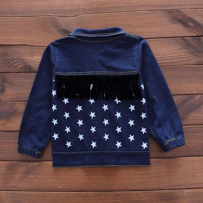 Boys Denim Tracksuit - 2 - Piece Star Print Set for Kids Ages 1 - 4 - EverHype
