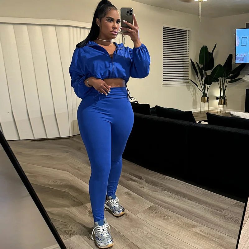 Weird Puss Women's Tracksuit Set Zipper Jacket & Leggings - EverHype