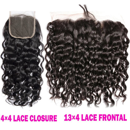 4x4 13x4 Transparent HD Lace Frontal Closure Straight Water Wave Kinky Curly Lace Closure Only 100% Remy Human Hair pre plucked - EverHype