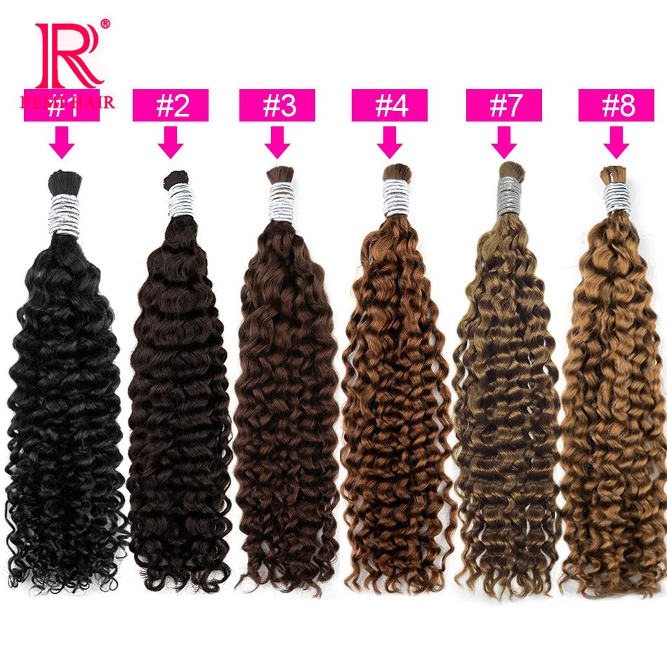 100% Human Hair Extensions for Braiding Natural Hair Weaving Loose Deep Beautiful Unprocessed Curly No Weft Vietnamese Hair Bulk - EverHype