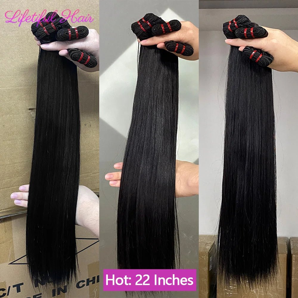 15A Double Drawn Hair Bundles Straight Vietnamese Raw Hair Bundles Human Hair Extensions 20 22 24 Inch Tissage Humain Hair - EverHype