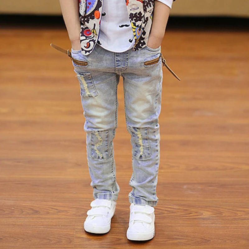 Boys Straight Jeans - Classic Denim Pants for Kids Ages 4 - 11 - EverHype