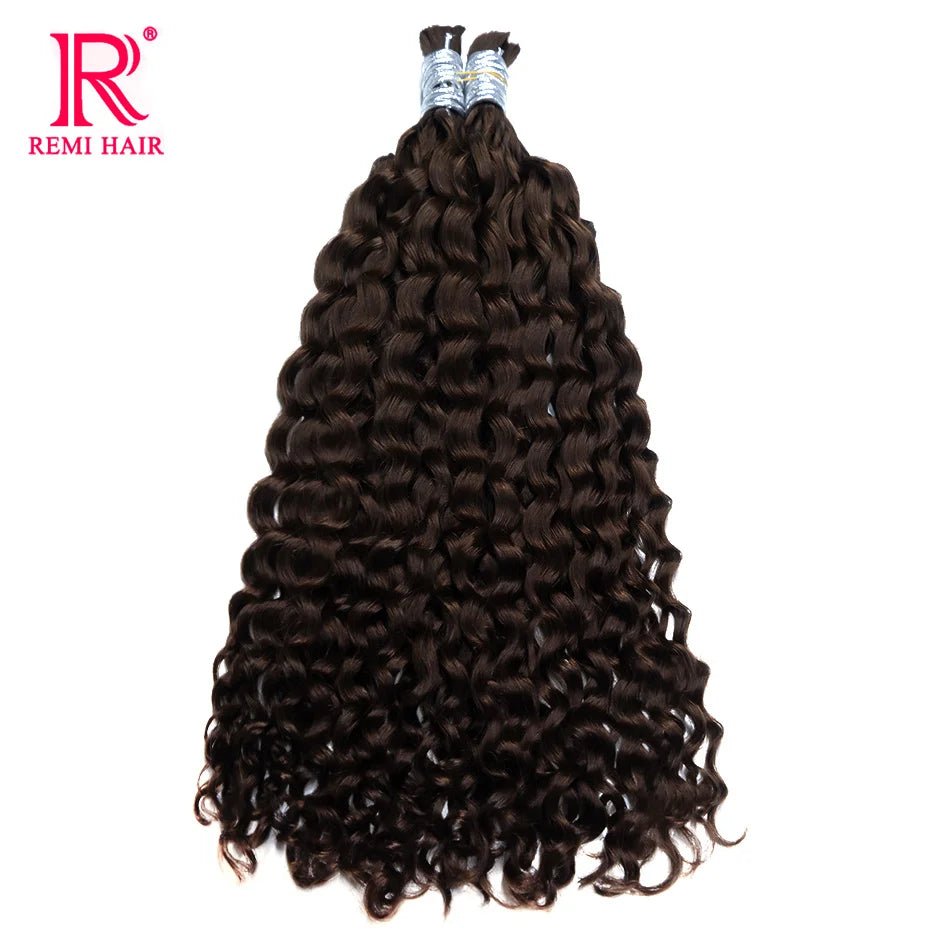 100% Human Hair Extensions for Braiding Natural Hair Weaving Loose Deep Beautiful Unprocessed Curly No Weft Vietnamese Hair Bulk - EverHype