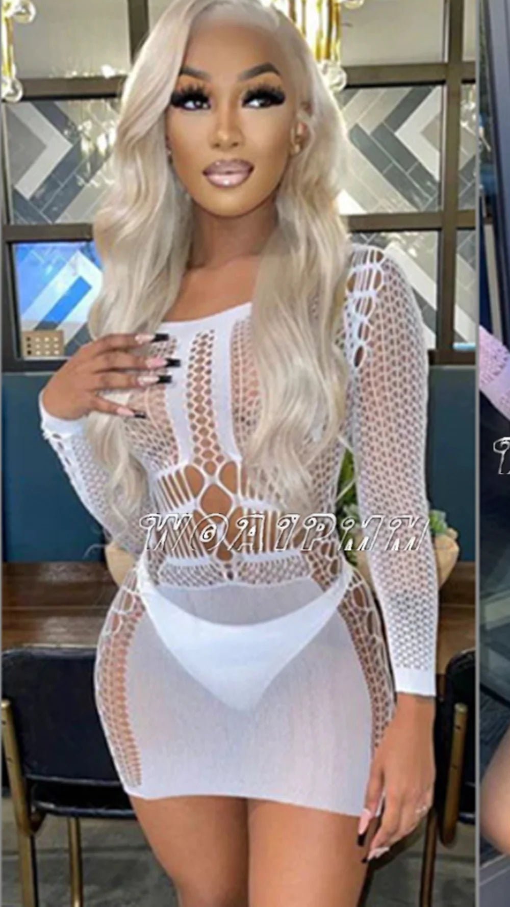 Sexy Fishnet Mini Dress - Bodycon Club Dress | Evening Party Lingerie - EverHype