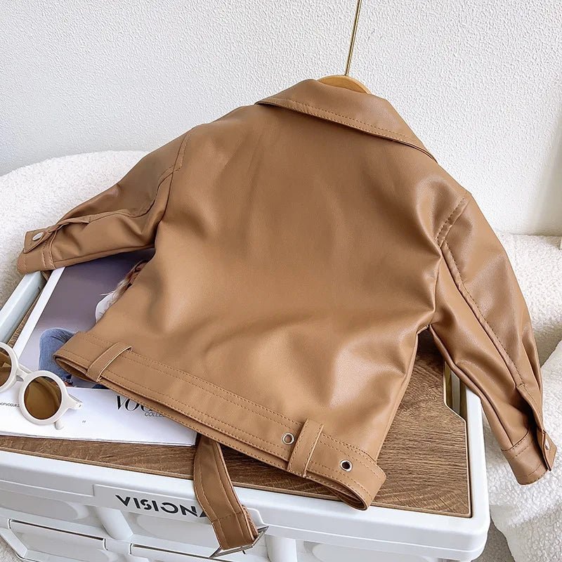 Girls Leather Jacket - Fashion PU Outerwear for Kids 2 - 8 Years - EverHype