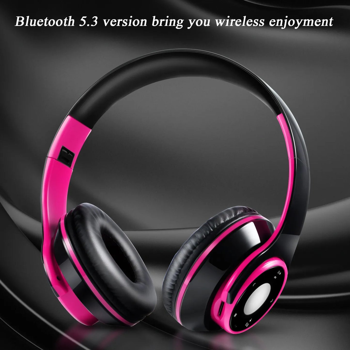 Best Colorful Earphones Wireless Bluetooth 5.3 Headsets Built - in Mp3 Player Foldable Sport Headphones Stereo Sound For Cellphone - EverHype