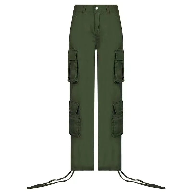 Y2K Cargo Jeans - Women's Denim Pants with Pockets | Straight Leg Streetwear - EverHype