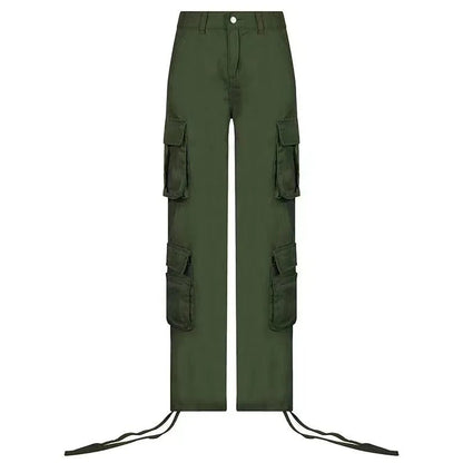 Y2K Cargo Jeans - Women's Denim Pants with Pockets | Straight Leg Streetwear - EverHype