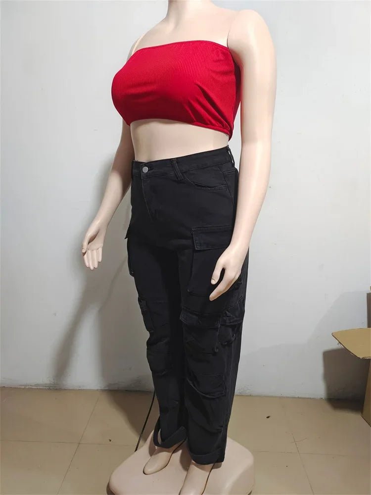 Wmstar Jeans Women Denim Bottom Boy Friend Straight Cargo Pants High Waist Korean New Fashion Streetwear Wholesale Dropshipping - EverHype