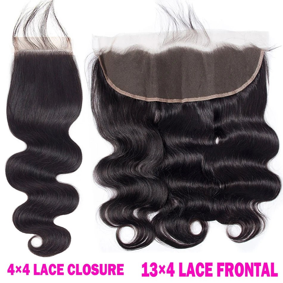 4x4 13x4 Transparent HD Lace Frontal Closure Straight Water Wave Kinky Curly Lace Closure Only 100% Remy Human Hair pre plucked - EverHype