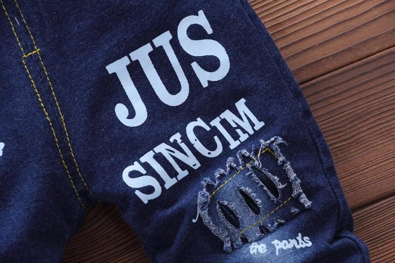 Boys Denim Tracksuit - 2 - Piece Star Print Set for Kids Ages 1 - 4 - EverHype