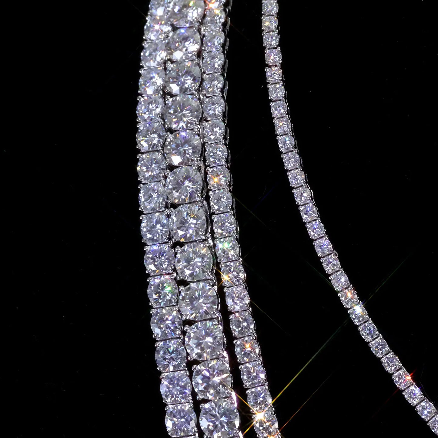 Moissanite Tennis Chain Necklace - 925 Silver Iced Out VVS 2mm - 5mm - EverHype
