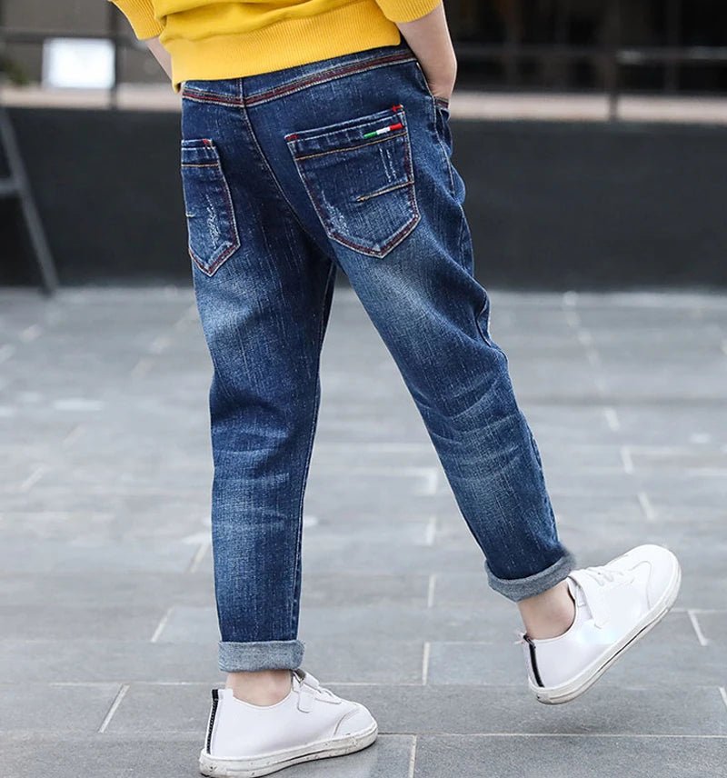 Boys Straight Jeans - Classic Denim Pants for Kids Ages 4 - 11 - EverHype