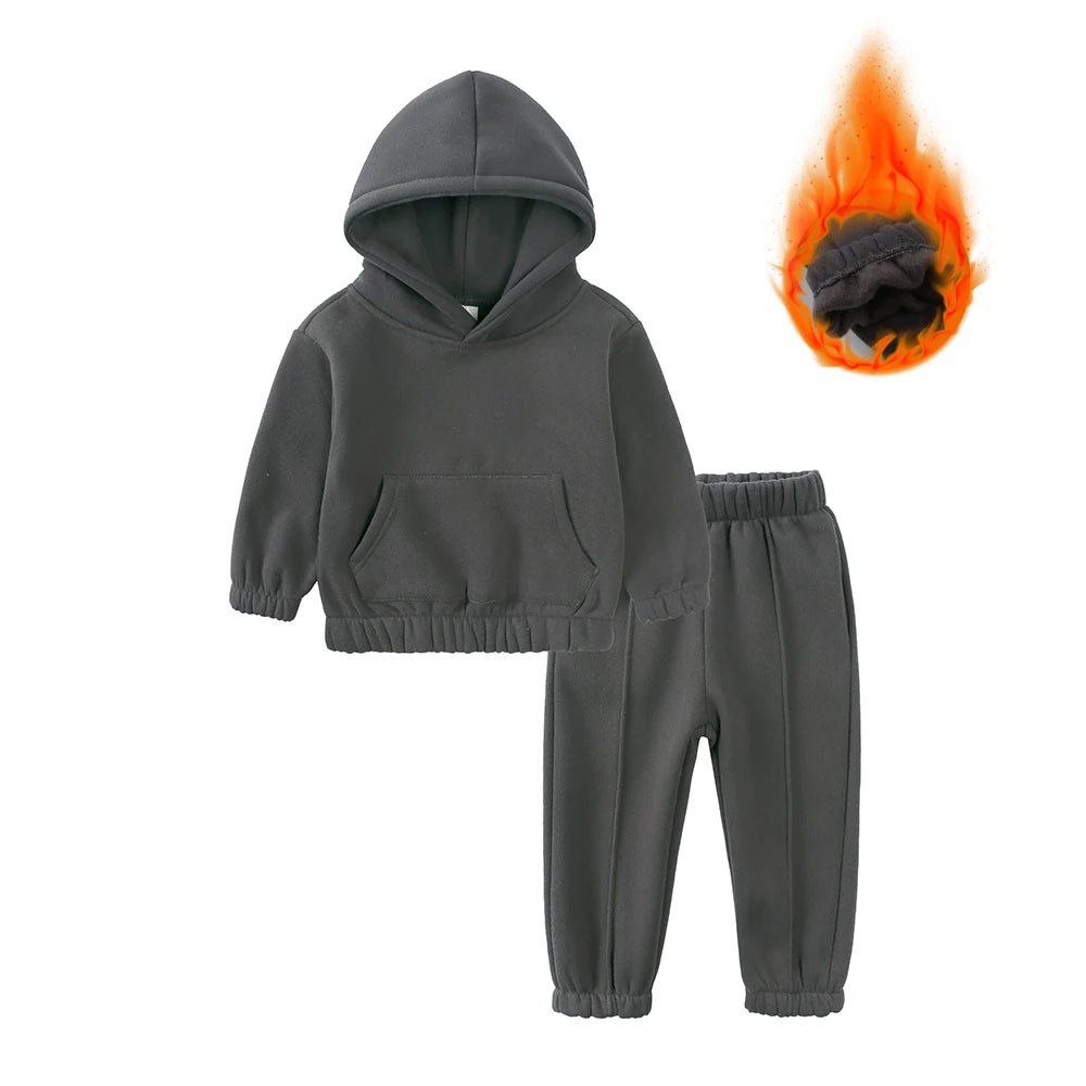 Kids 2 - Piece Fleece Set - Warm Sweatshirt & Pants for Boys & Girls - EverHype