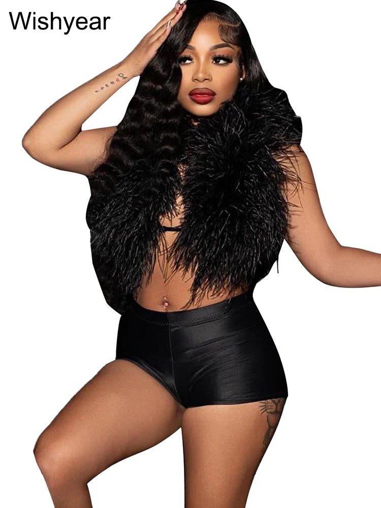 Women's Halter Tank Top & Stretch Shorts Set - EverHype