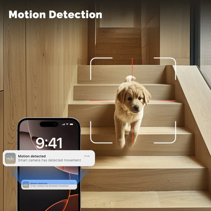 Moes Tuya WiFi Indoor Smart Camera 8MP Dual Screen Lens 2.4G/5G Infrared Night Vision Motion Detection Auto Track Two - Way Audio - EverHype