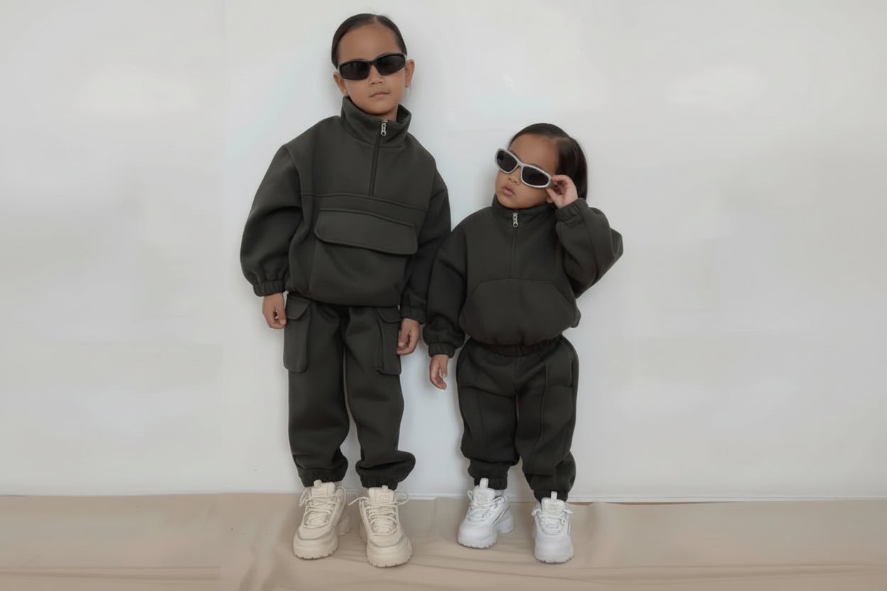 Kids 2 - Piece Fleece Set - Warm Sweatshirt & Pants for Boys & Girls - EverHype