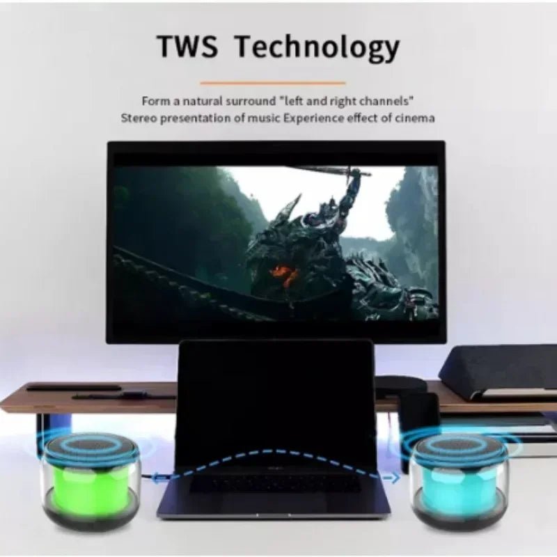 Wireless Bluetooth Speaker Portable Small Steel Gun Metal Heavy Stereo Surround Subwoofer Outdoor Mini Bluetooth Small Speaker - EverHype