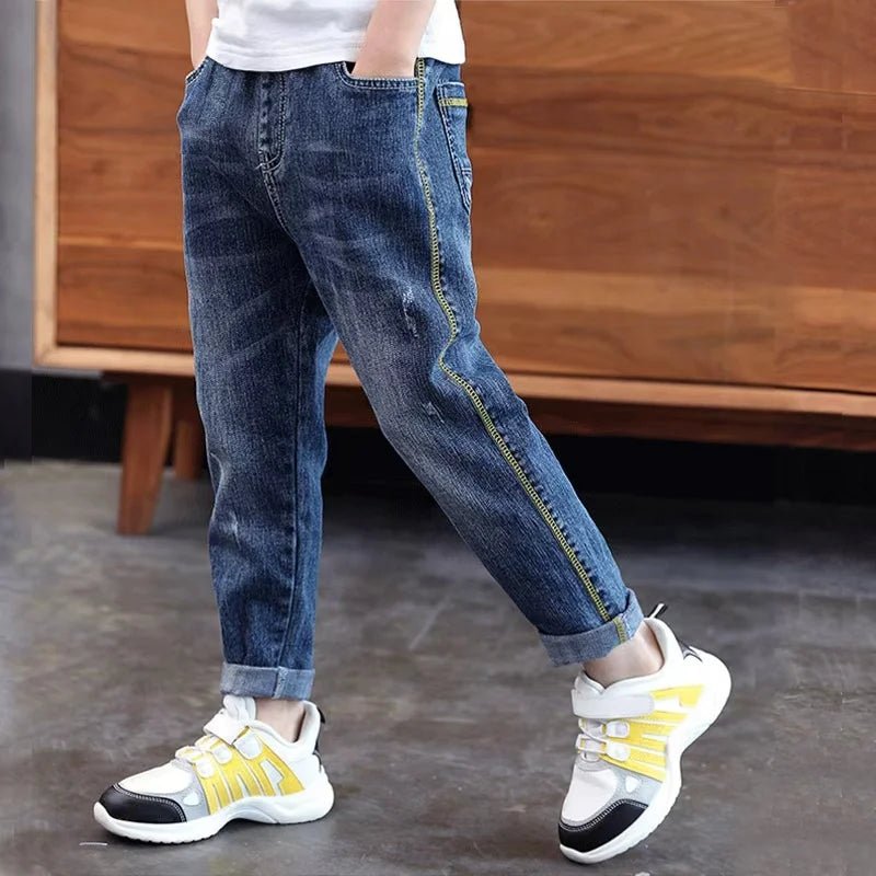Boys Straight Jeans - Classic Denim Pants for Kids Ages 4 - 11 - EverHype