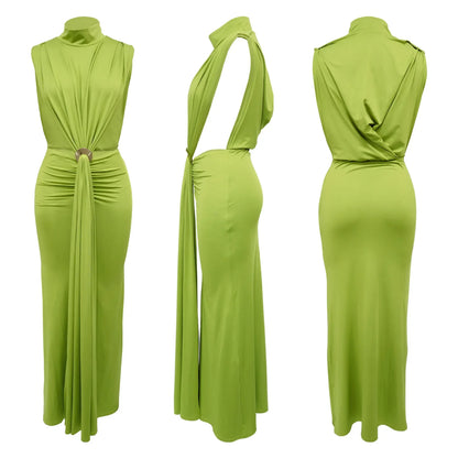 Bodycon Midi Maxi Dress - High Split Ruched Evening Party Dress | Sexy Chic - EverHype