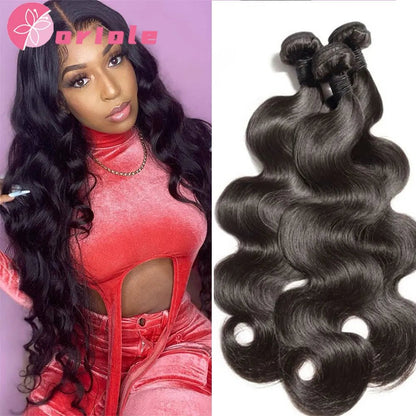 Brazilian Body Wave Human Hair Bundles Natural Hair Weave 1/3/4 Bundles Deal 8 - 32Inch 100% Human Hair Wigs Remy Hair Extensions - EverHype