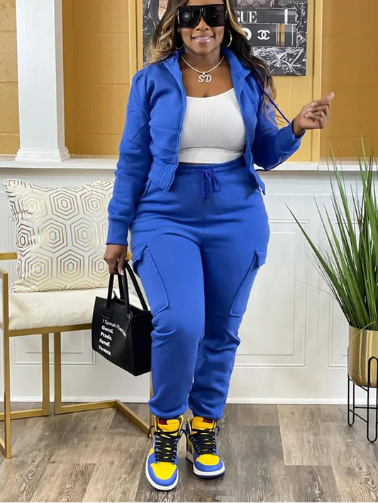 Women's 2 - Piece Sport Tracksuit - Matching Casual Top & Pants Set | Fall Outfit - EverHype