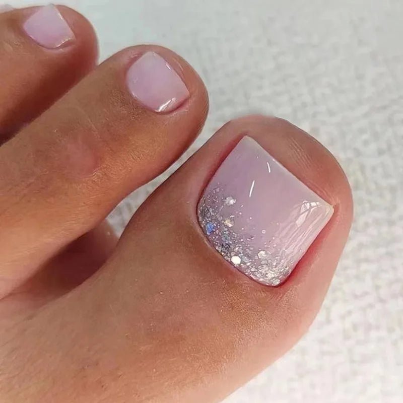 Summer Toenails Press - On Nails - Cute False Toe Nails for Girls - EverHype