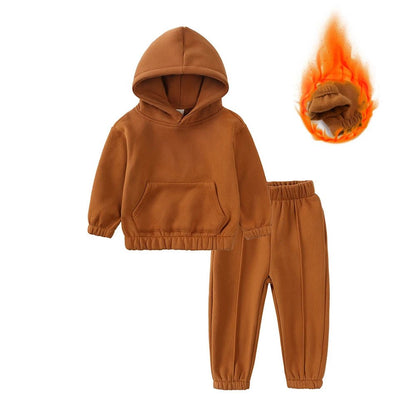 Kids 2 - Piece Fleece Set - Warm Sweatshirt & Pants for Boys & Girls - EverHype