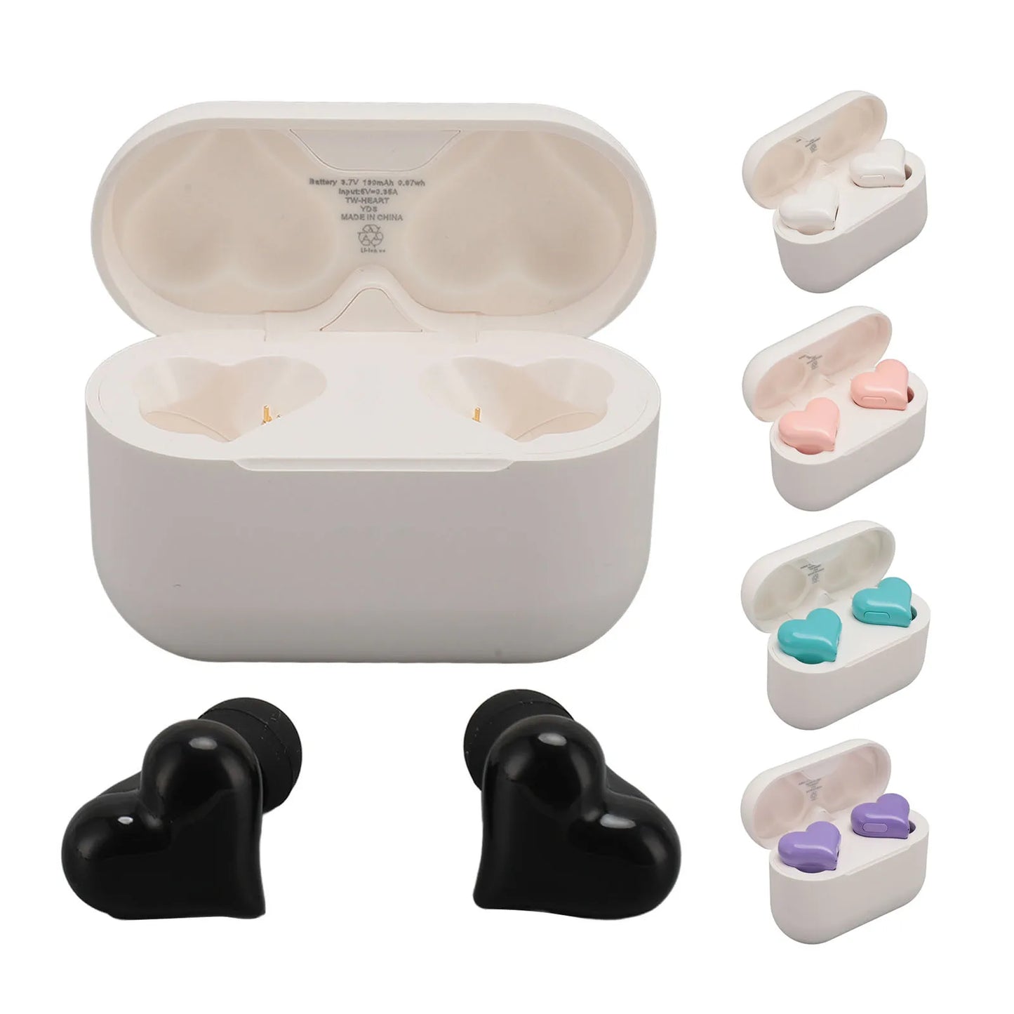 Heart Shaped Wireless Earbuds Wireless Earbuds Headphone Fast Pairing 20 Hours Playtime for Girls Women for Outdoor Gym Sports - EverHype