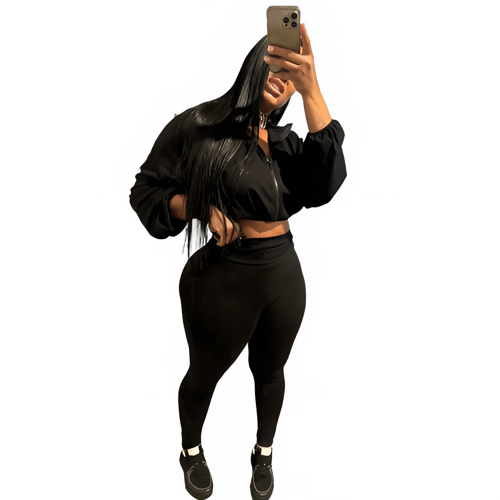 Weird Puss Women's Tracksuit Set Zipper Jacket & Leggings - EverHype