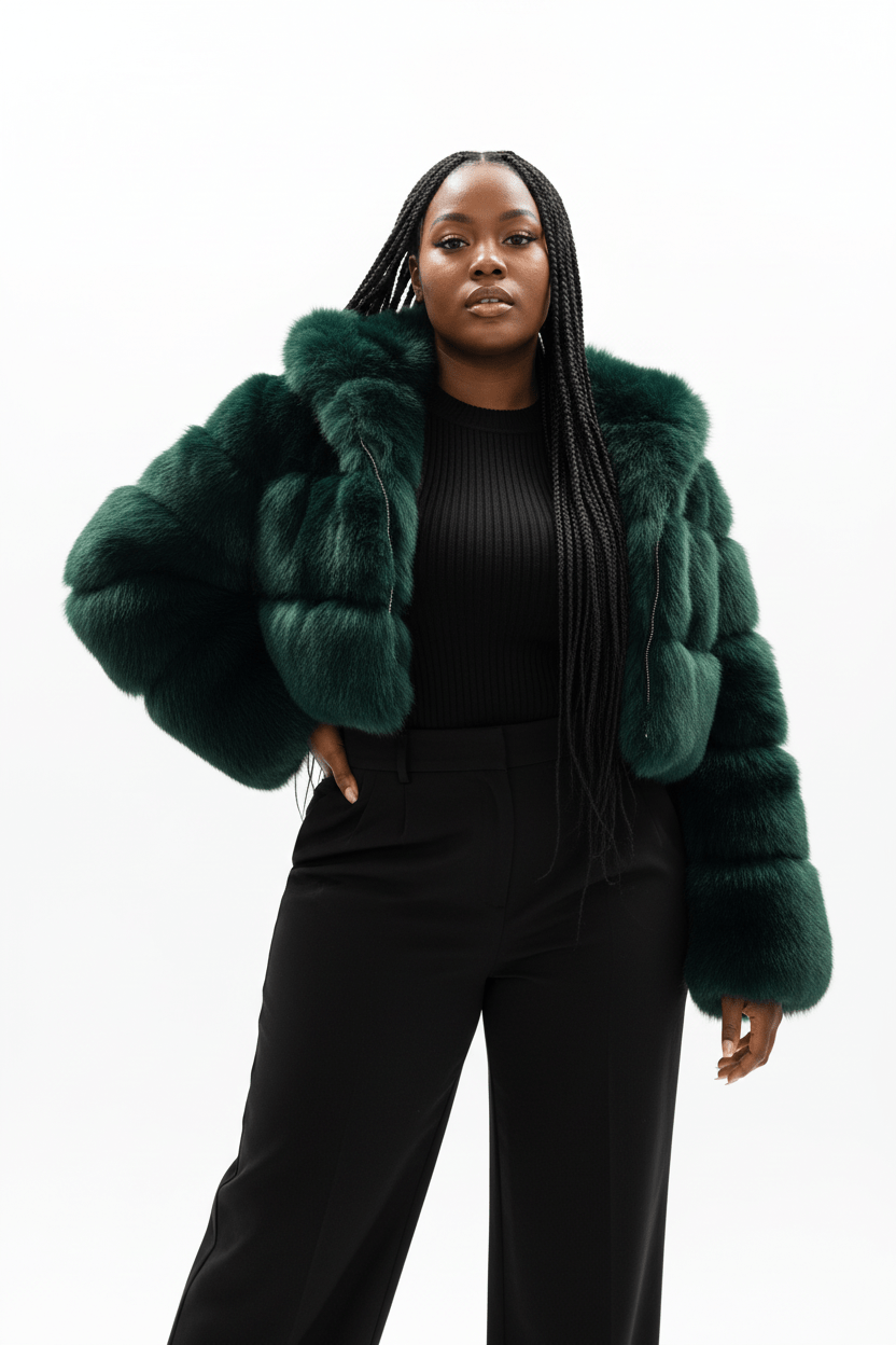 ZADORIN Hooded Short Faux Fur Coat - Sexy Furry Winter Jacket - EverHype