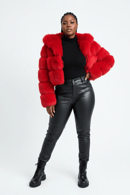 ZADORIN Hooded Short Faux Fur Coat - Sexy Furry Winter Jacket - EverHype