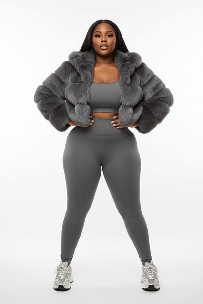 ZADORIN Hooded Short Faux Fur Coat - Sexy Furry Winter Jacket - EverHype